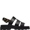 CLARKS  WOMENS  SANDAL - BLACK LEATHER